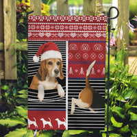 Lovely Beagle Christmas Garden Flag Xmas Holiday Patterns - Wonder Print Shop