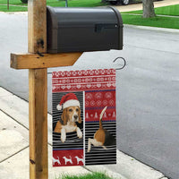 Lovely Beagle Christmas Garden Flag Xmas Holiday Patterns - Wonder Print Shop