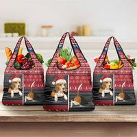 Lovely Beagle Christmas Grocery Bag Xmas Holiday Patterns - Wonder Print Shop