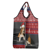 Lovely Beagle Christmas Grocery Bag Xmas Holiday Patterns - Wonder Print Shop