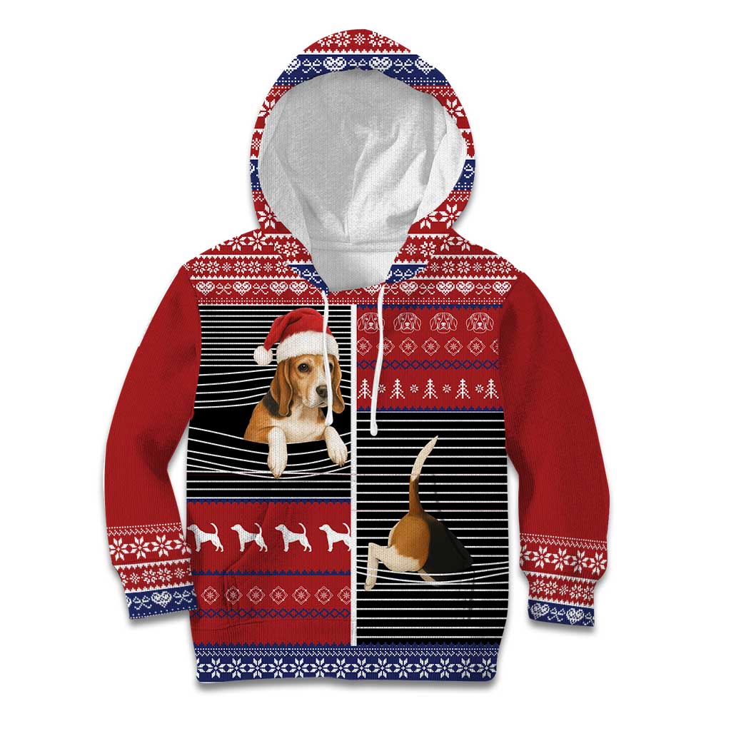 Lovely Beagle Christmas Kid Hoodie Xmas Holiday Patterns - Wonder Print Shop