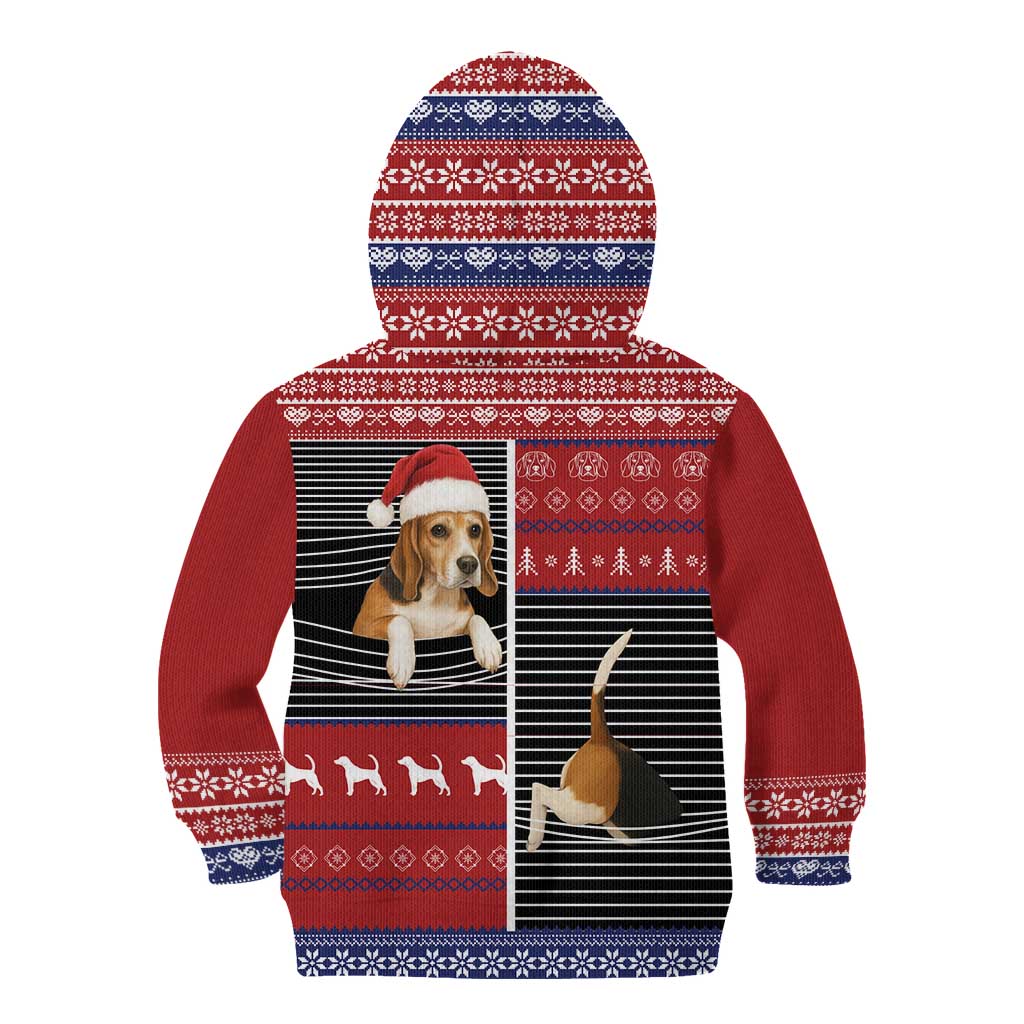 Lovely Beagle Christmas Kid Hoodie Xmas Holiday Patterns - Wonder Print Shop