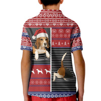 Lovely Beagle Christmas Kid Polo Shirt Xmas Holiday Patterns - Wonder Print Shop