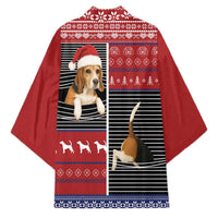 Lovely Beagle Christmas Kimono Xmas Holiday Patterns - Wonder Print Shop