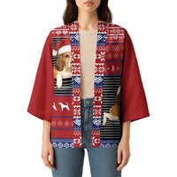 Lovely Beagle Christmas Kimono Xmas Holiday Patterns - Wonder Print Shop