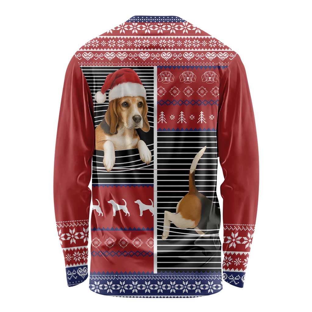 Lovely Beagle Christmas Long Sleeve Shirt Xmas Holiday Patterns - Wonder Print Shop