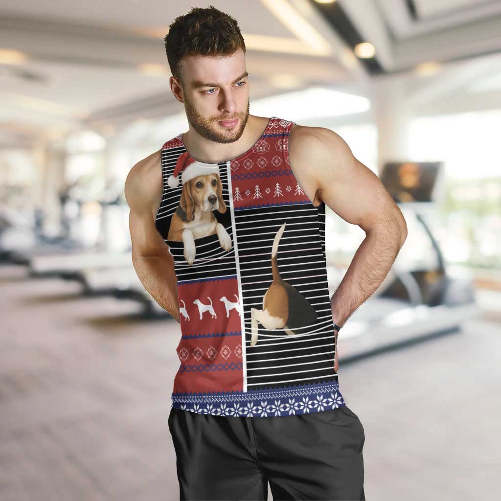 Lovely Beagle Christmas Men Tank Top Xmas Holiday Patterns - Wonder Print Shop