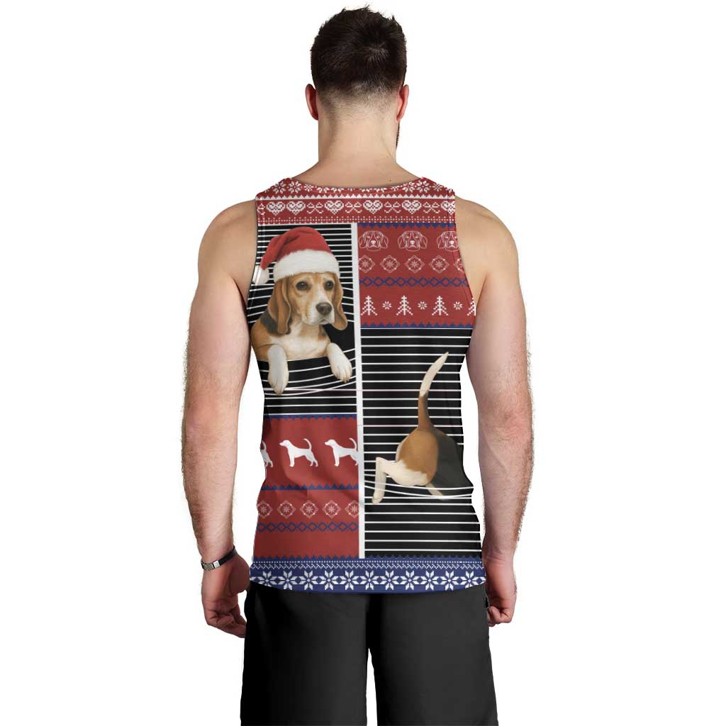 Lovely Beagle Christmas Men Tank Top Xmas Holiday Patterns - Wonder Print Shop