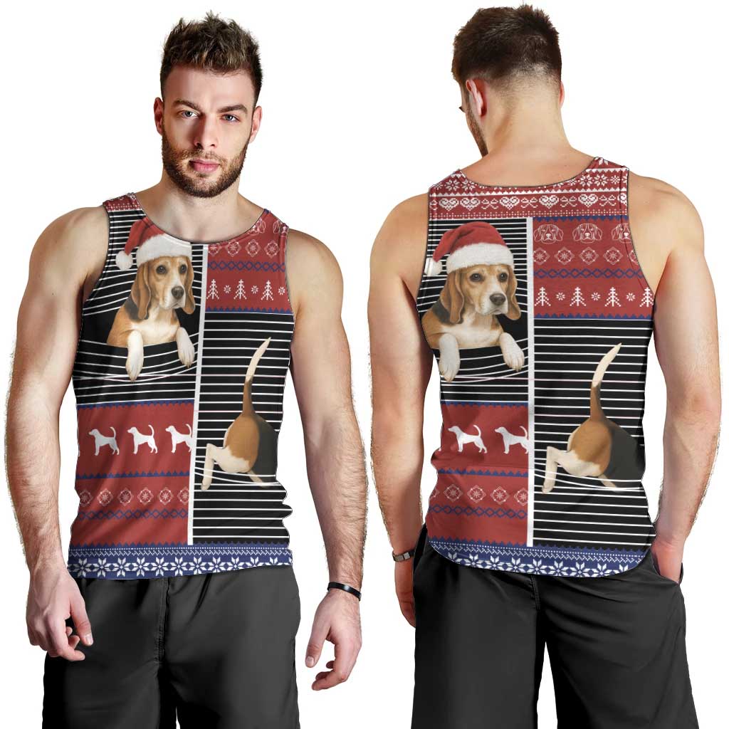 Lovely Beagle Christmas Men Tank Top Xmas Holiday Patterns - Wonder Print Shop