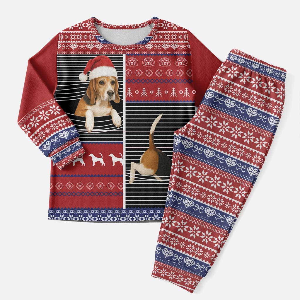 Lovely Beagle Christmas Pajama Set Xmas Holiday Patterns - Wonder Print Shop