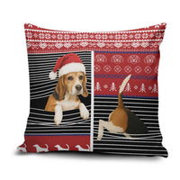 Lovely Beagle Christmas Pillow Cover Xmas Holiday Patterns - Wonder Print Shop