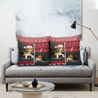 Lovely Beagle Christmas Pillow Cover Xmas Holiday Patterns - Wonder Print Shop