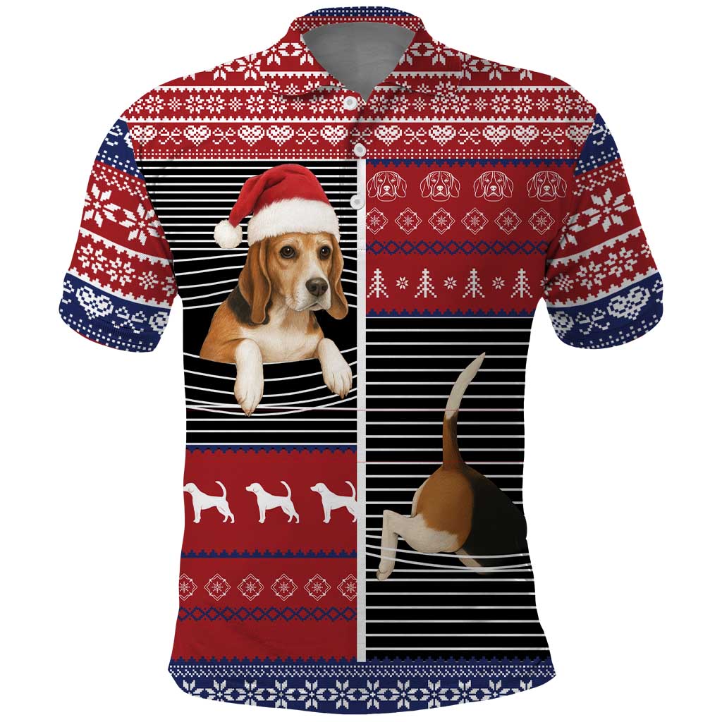 Lovely Beagle Christmas Polo Shirt Xmas Holiday Patterns - Wonder Print Shop