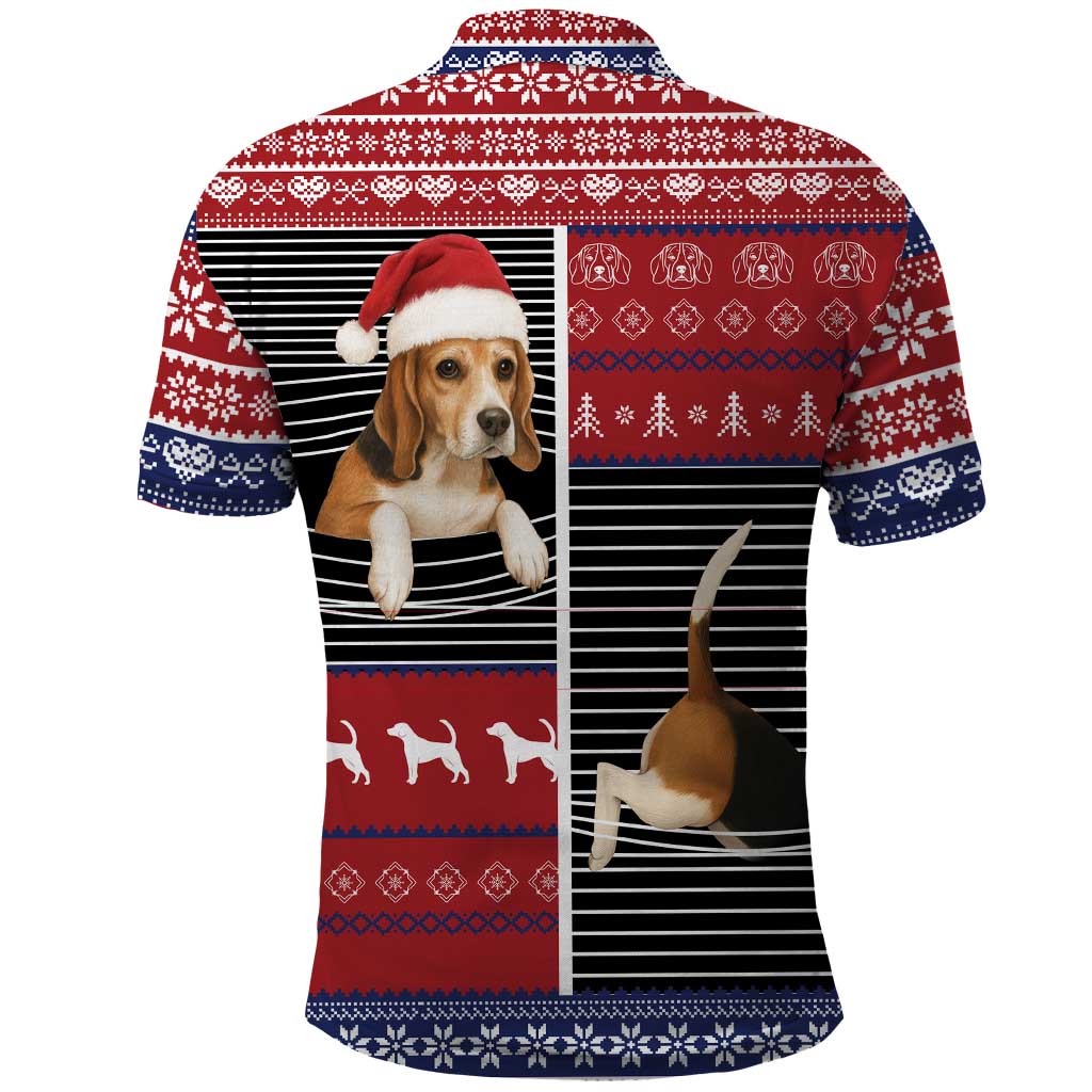 Lovely Beagle Christmas Polo Shirt Xmas Holiday Patterns - Wonder Print Shop