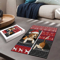 Lovely Beagle Christmas Puzzle Xmas Holiday Patterns - Wonder Print Shop