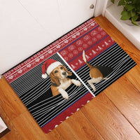 Lovely Beagle Christmas Rubber Doormat Xmas Holiday Patterns - Wonder Print Shop
