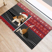 Lovely Beagle Christmas Rubber Doormat Xmas Holiday Patterns - Wonder Print Shop