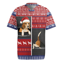 Lovely Beagle Christmas Rugby Jersey Xmas Holiday Patterns - Wonder Print Shop