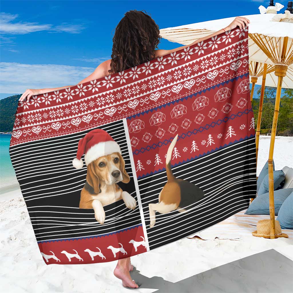 Lovely Beagle Christmas Sarong Xmas Holiday Patterns - Wonder Print Shop