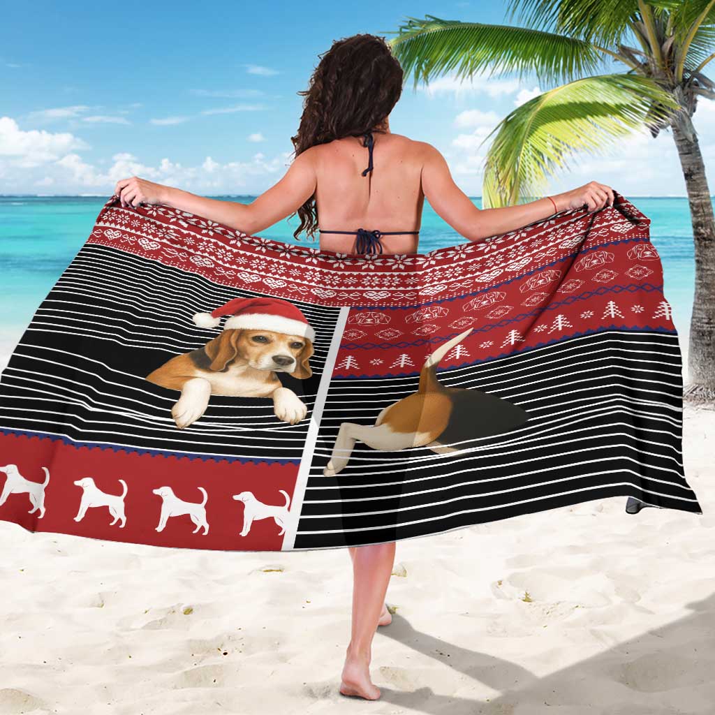 Lovely Beagle Christmas Sarong Xmas Holiday Patterns - Wonder Print Shop