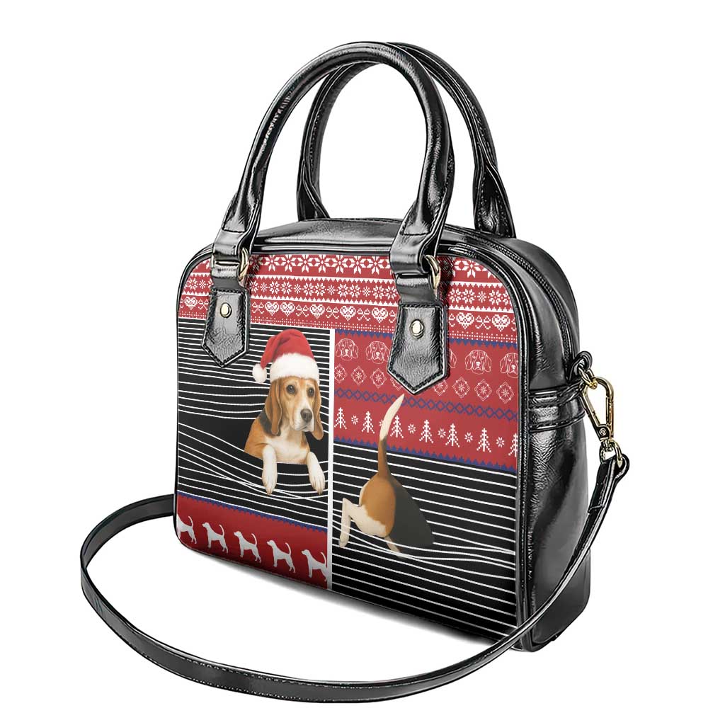 Lovely Beagle Christmas Shoulder Handbag Xmas Holiday Patterns - Wonder Print Shop