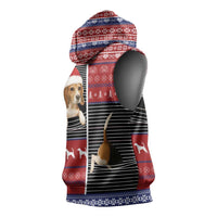 Lovely Beagle Christmas Sleeveless Hoodie Xmas Holiday Patterns - Wonder Print Shop