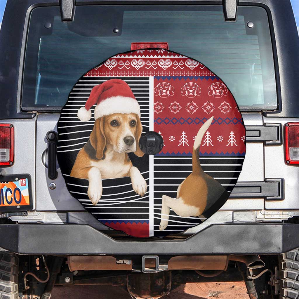 Lovely Beagle Christmas Spare Tire Cover Xmas Holiday Patterns - Wonder Print Shop
