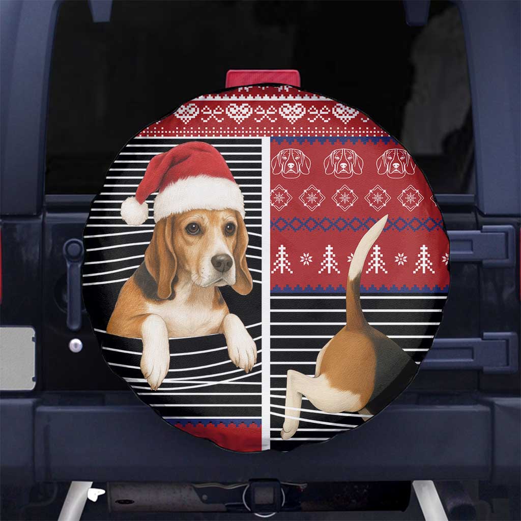 Lovely Beagle Christmas Spare Tire Cover Xmas Holiday Patterns - Wonder Print Shop