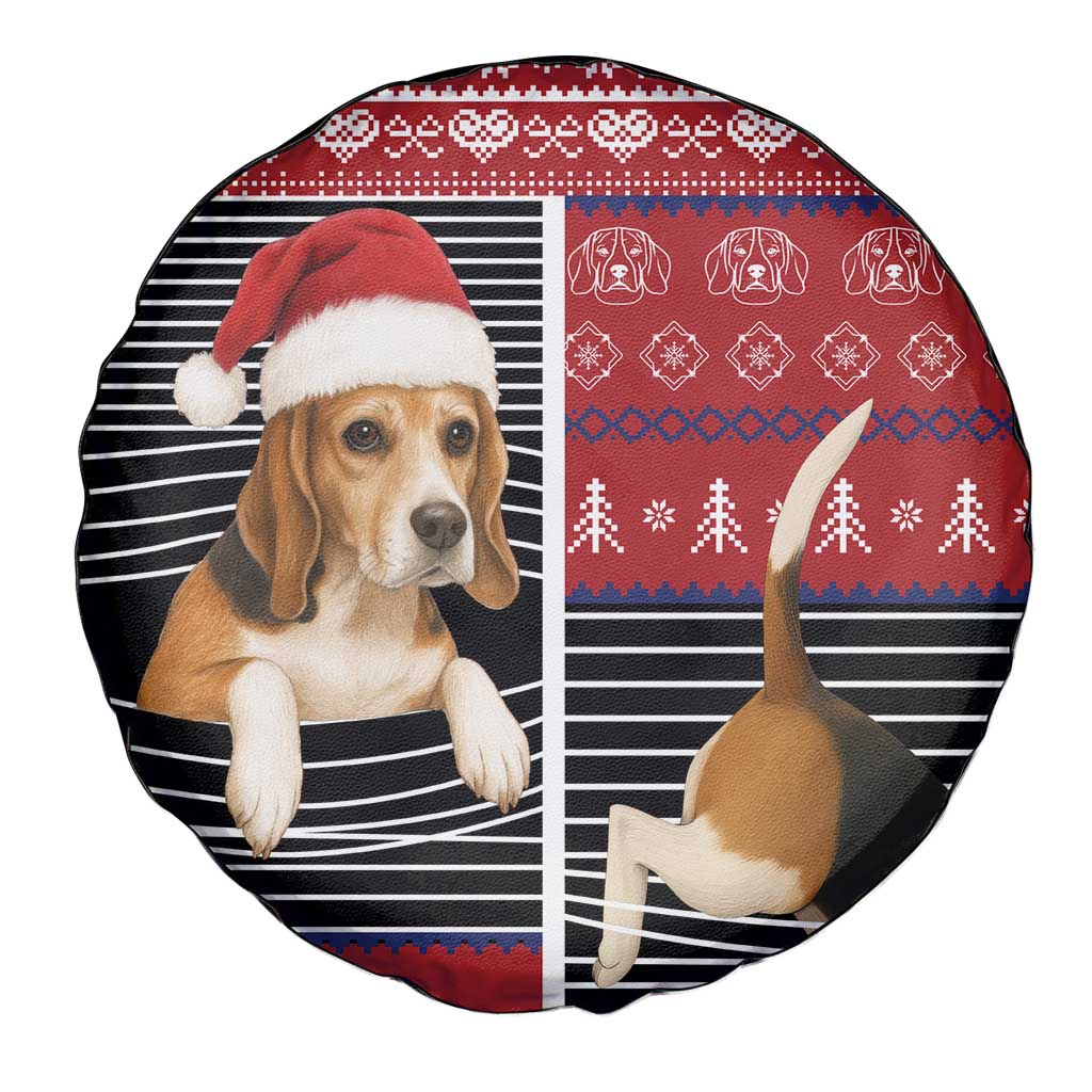 Lovely Beagle Christmas Spare Tire Cover Xmas Holiday Patterns - Wonder Print Shop