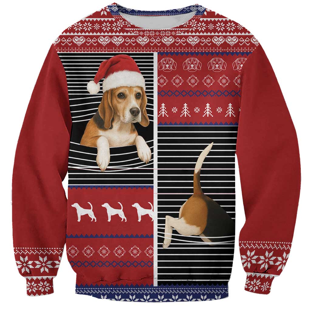 Lovely Beagle Christmas Sweatshirt Xmas Holiday Patterns - Wonder Print Shop