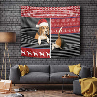 Lovely Beagle Christmas Tapestry Xmas Holiday Patterns - Wonder Print Shop