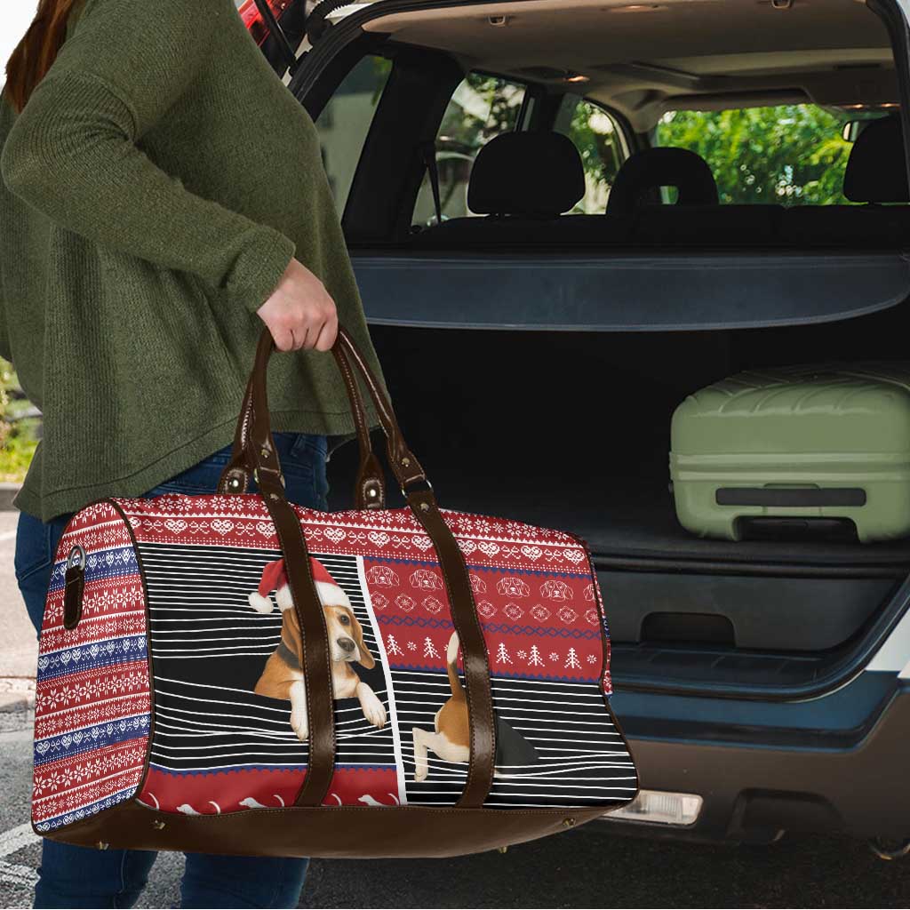 Lovely Beagle Christmas Travel Bag Xmas Holiday Patterns - Wonder Print Shop