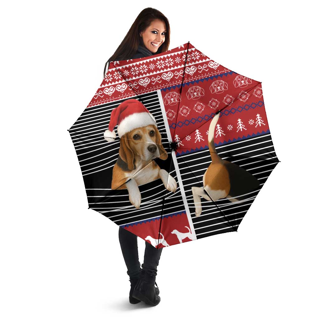 Lovely Beagle Christmas Umbrella Xmas Holiday Patterns - Wonder Print Shop
