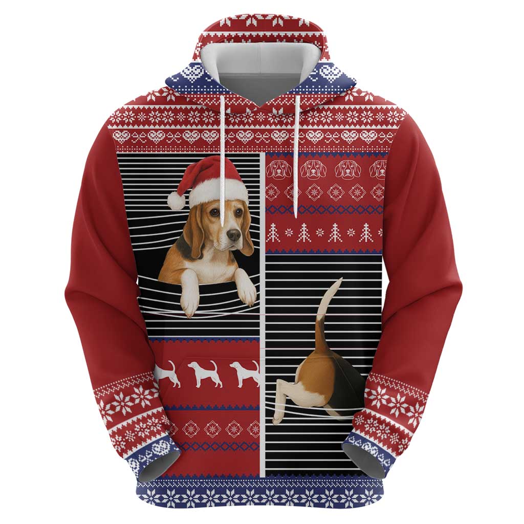 Lovely Beagle Christmas Zip Hoodie Xmas Holiday Patterns - Wonder Print Shop