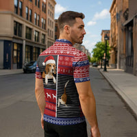 Lovely Beagle Christmas Zipper Polo Shirt Xmas Holiday Patterns - Wonder Print Shop