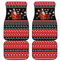 Funny Santa Car Mats with Cats for Everybody Quote and Red Christmas Pattern - Wonder Print Shop