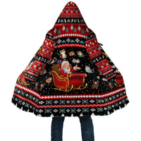 Funny Santa Cloak with Cats for Everybody Quote and Red Christmas Pattern - Wonder Print Shop