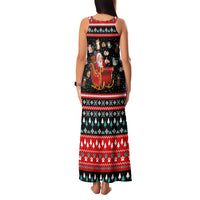 Funny Santa Family Matching Tank Maxi Dress and Hawaiian Shirt with Cats for Everybody Quote and Red Christmas Pattern - Wonder Print Shop