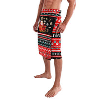 Funny Santa Lavalava with Cats for Everybody Quote and Red Christmas Pattern - Wonder Print Shop