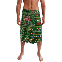 Funny Cats Make Me Happy Humans Make My Head Hurt Quote Lavalava with Green Christmas Pattern - Wonder Print Shop