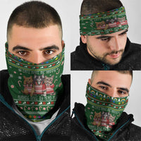 Funny Cats Make Me Happy Humans Make My Head Hurt Quote Neck Gaiter with Green Christmas Pattern - Wonder Print Shop