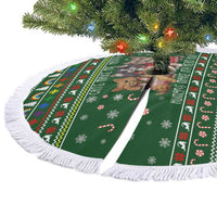 Funny Cats Make Me Happy Humans Make My Head Hurt Quote Tree Skirt with Green Christmas Pattern - Wonder Print Shop