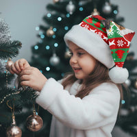 Christmas Dogs Christmas Santa Hat with Santa Hats and Red Green Holiday Pattern - Wonder Print Shop