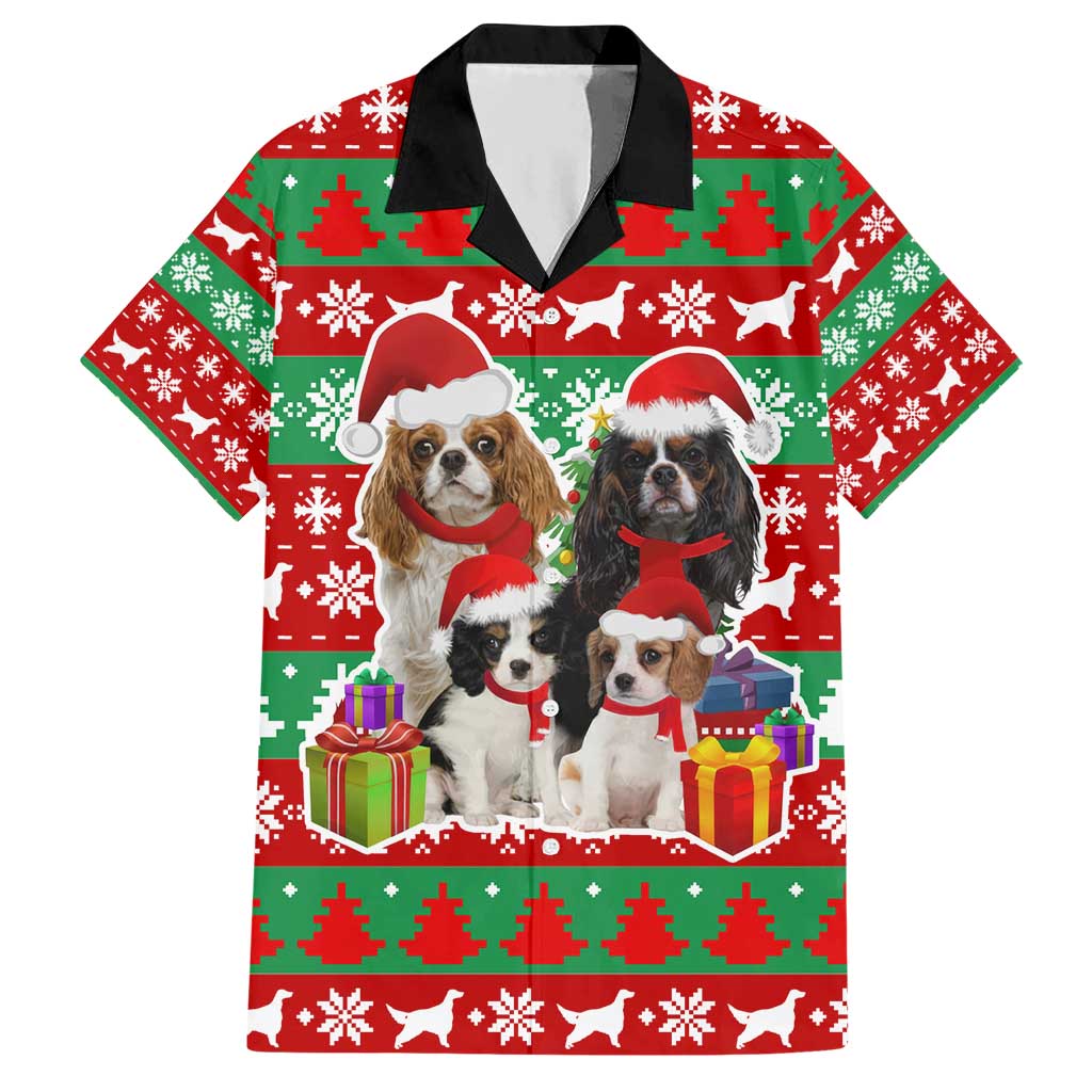 Christmas Dogs Hawaiian Shirt with Santa Hats and Red Green Holiday Pattern - Wonder Print Shop