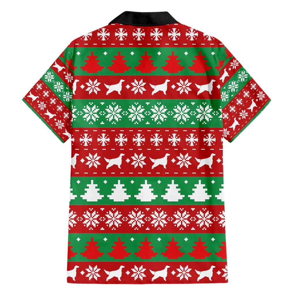 Christmas Dogs Hawaiian Shirt with Santa Hats and Red Green Holiday Pattern - Wonder Print Shop