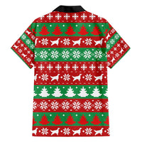 Christmas Dogs Hawaiian Shirt with Santa Hats and Red Green Holiday Pattern - Wonder Print Shop
