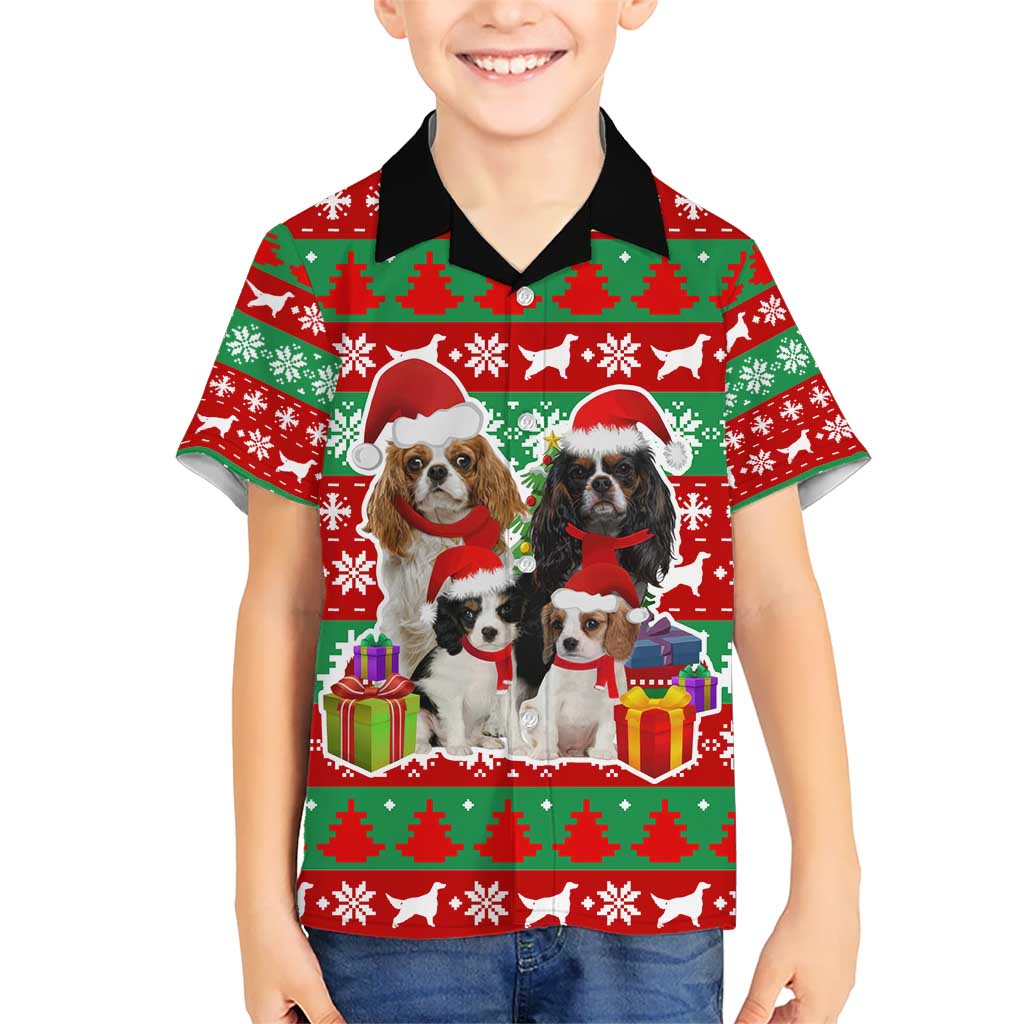 Christmas Dogs Hawaiian Shirt with Santa Hats and Red Green Holiday Pattern - Wonder Print Shop