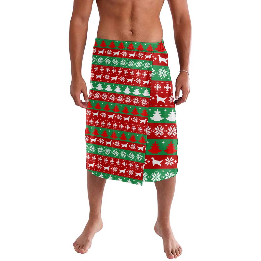 Christmas Dogs Lavalava with Santa Hats and Red Green Holiday Pattern - Wonder Print Shop