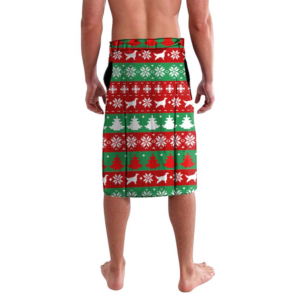 Christmas Dogs Lavalava with Santa Hats and Red Green Holiday Pattern - Wonder Print Shop