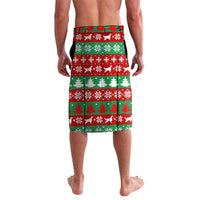 Christmas Dogs Lavalava with Santa Hats and Red Green Holiday Pattern - Wonder Print Shop